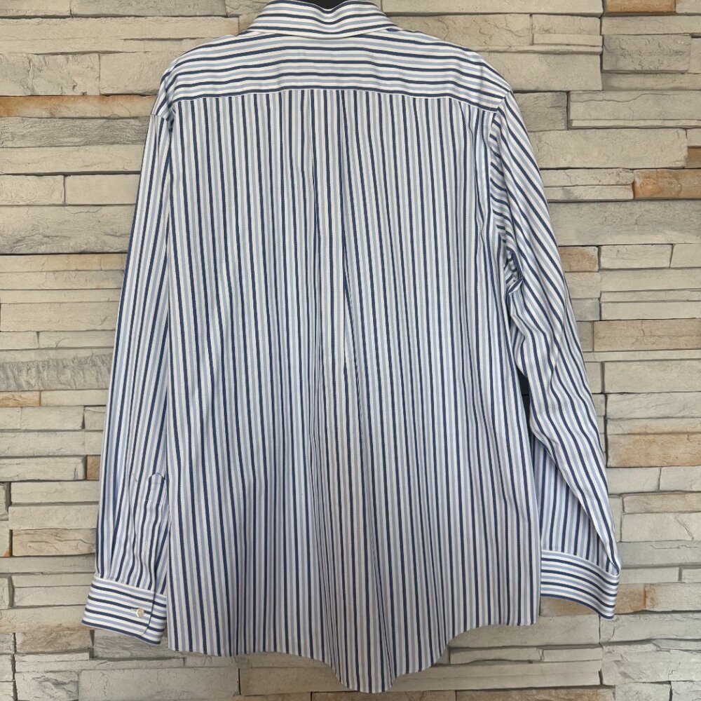 3/$20, Denver Hayes Men's Long Sleeve Button-up Striped Shirt, 100% Cotton XL - Picture 7 of 13
